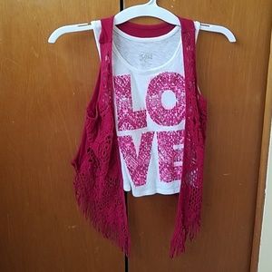 LOVE top and cardigan